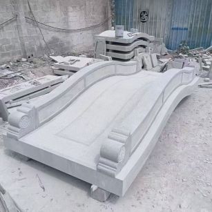 随州 芝麻灰花岗岩园林景观 小石桥