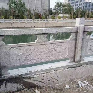 随州 芙蓉白大花桥梁、河道，石材栏杆、围栏、护栏