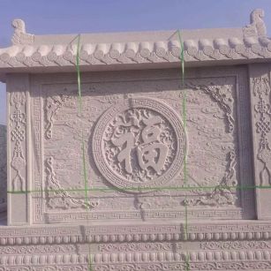 随州 芝麻白花岗岩屏风，照壁，影壁