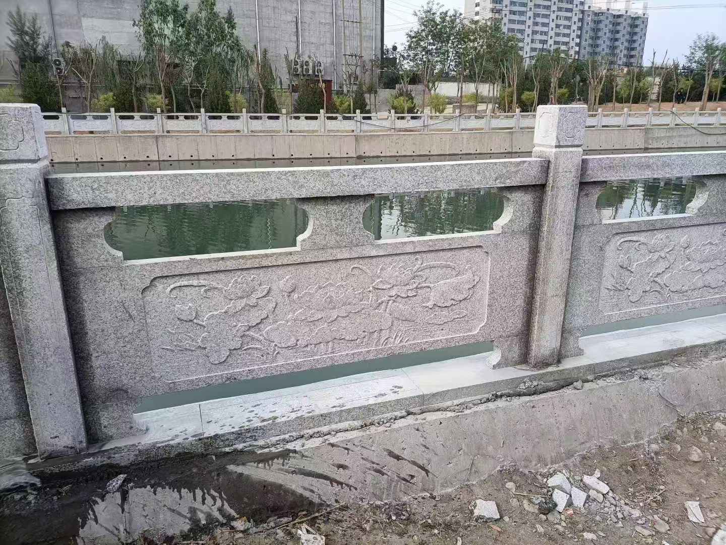 随州 芙蓉白大花桥梁、河道，石材栏杆、围栏、护栏