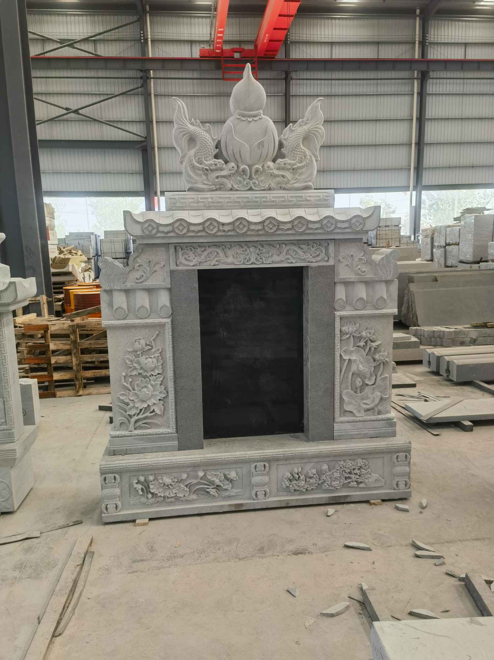 随州 芝麻灰高档墓碑、土墓，一套也支持定做