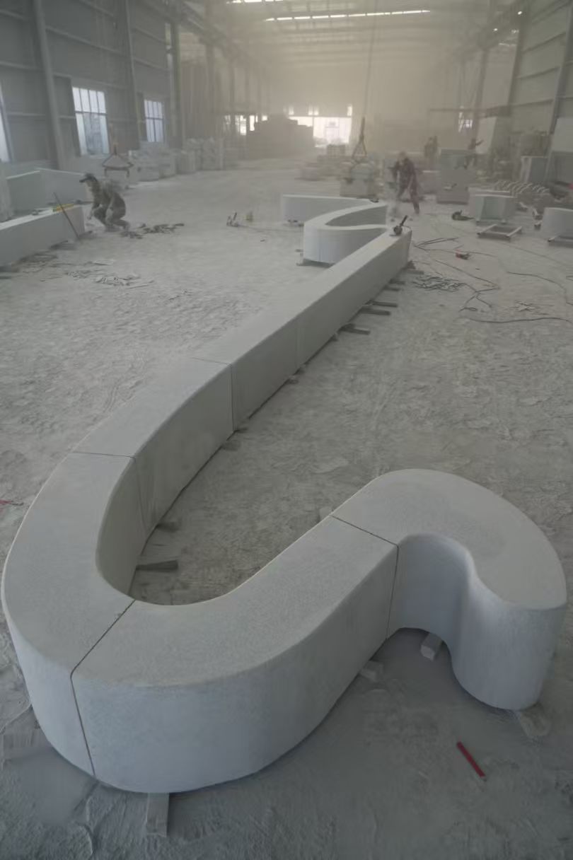 随州 花岗岩整石坐凳拼装