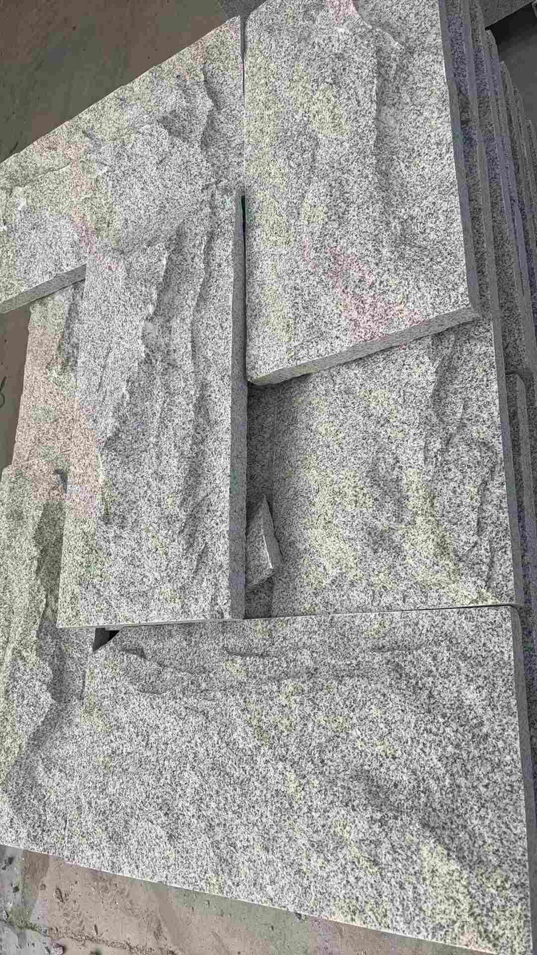 随州 芝麻白自然面花岗岩成品板